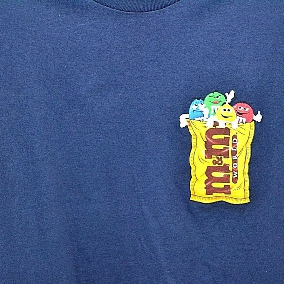 M & M World T-shirt NWT S Blue short sleeve unisex - Picture 3 of 5